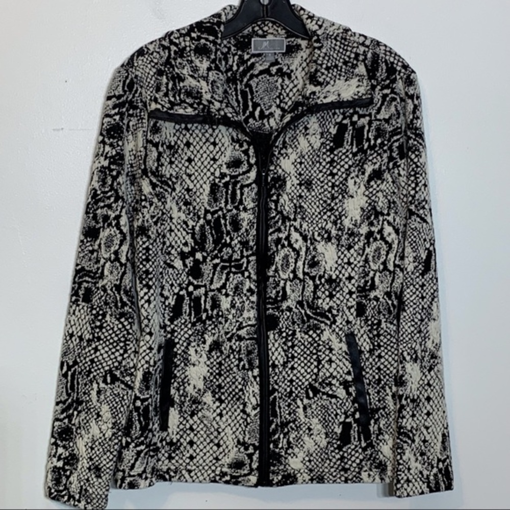 EUC JM Collection Snakeskin Pattern Zip-up Jacket‎